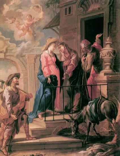 Visitation - Oil on canvas, UNTERBERGER, Michelangelo